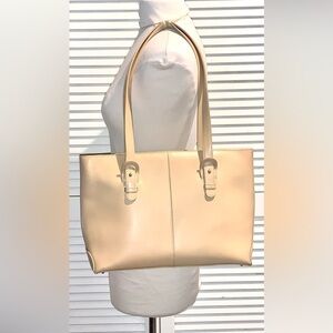 M London Italian Leather Tote Bag Large 10” X 16” X 4”